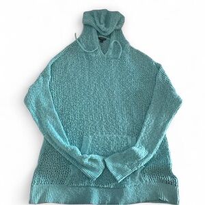 Torrid blue knit sweater with hod and pockets size 2